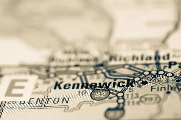 Kennewick Usa Térképen — Stock Fotó