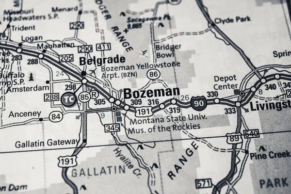 Bozeman Yhdysvaltain Kartalla — kuvapankkivalokuva