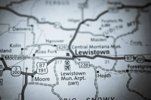 Lewistown Mapa — Foto de Stock
