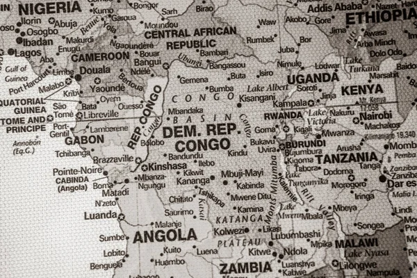 Конго Карті Подорожі Фоном Текстури — стокове фото
