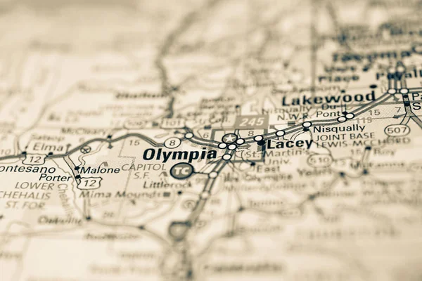 Olympia Mapa Estados Unidos —  Fotos de Stock