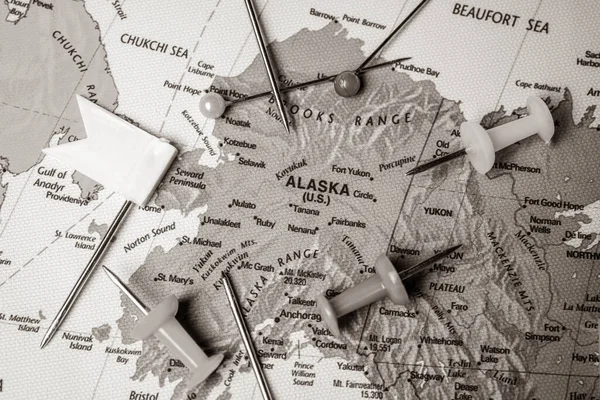 Aljaška Mapě Cestovní Pozadí Textury — Stock fotografie