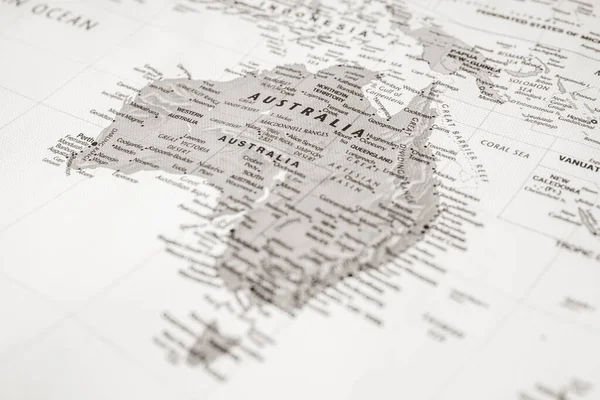 Austrália Mapa Viagem Fundo Textura — Fotografia de Stock