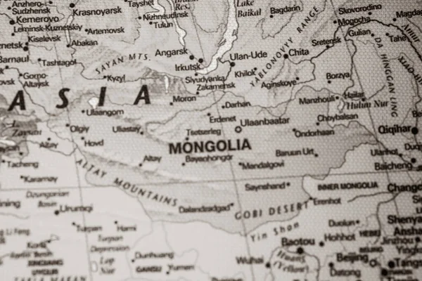 Mongolië Kaart Reis Achtergrond Textuur — Stockfoto