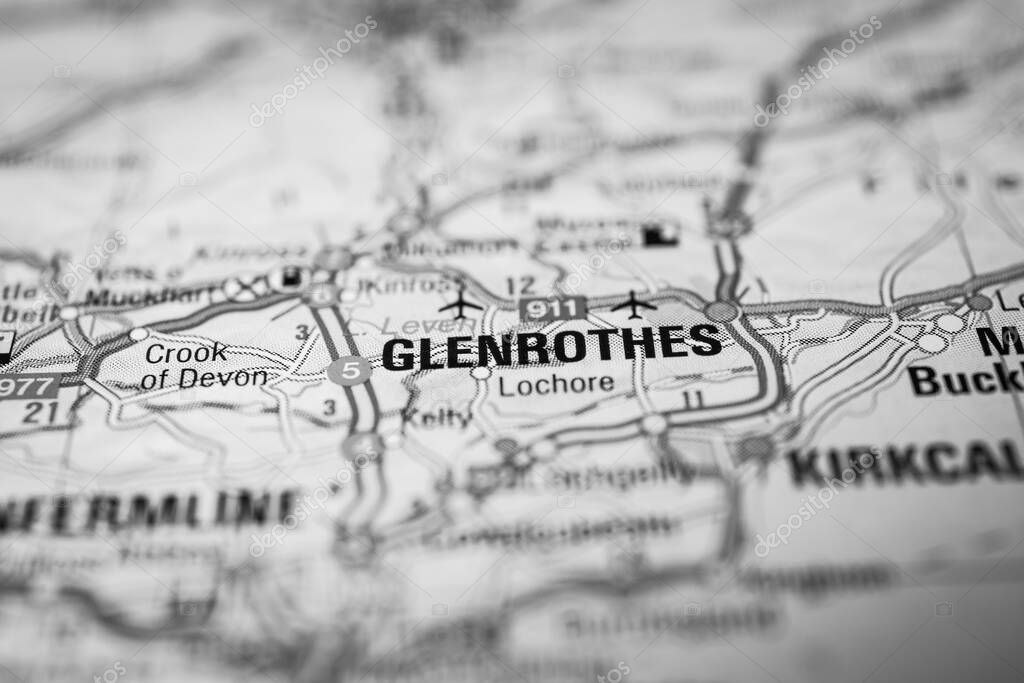 Glenrothes en el mapa de Europa 2024