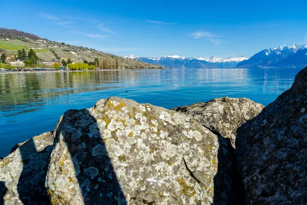 Magnificent View Lake Geneva Mountains — Stock Photo, Image