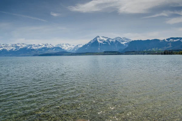 Lake Thun Switzerland View Mountains Lake — Stock Photo, Image