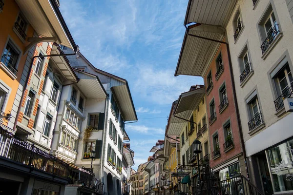 Město Thun Švýcarsko Starověká Architektura Krásná Scenérie — Stock fotografie