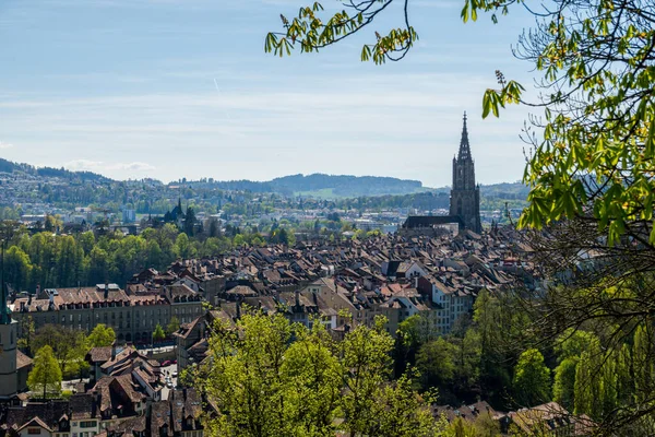 Csodálatos Panoráma Bern Városára Tavasszal — Stock Fotó