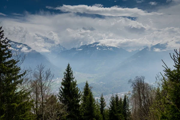 Hihetetlen Kilátás Mount Harder Kulmból Svájcból Lélegzetelállító Tájak — Stock Fotó