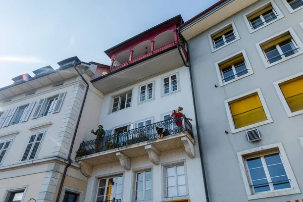 Den Vackra Schweiziska Staden Solothurn Gatuarkitektur Sevärdheter — Stockfoto