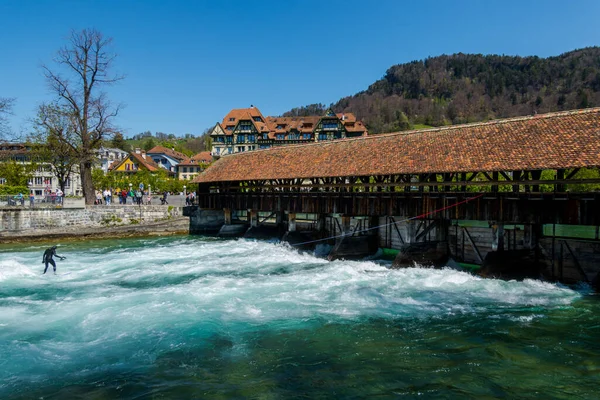 Beautiful Views City Thun River Switzerland — Stock Photo, Image