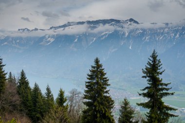 Bernese Alpleri 'nin inanılmaz manzarası. Arka plan doğa, özgürlük