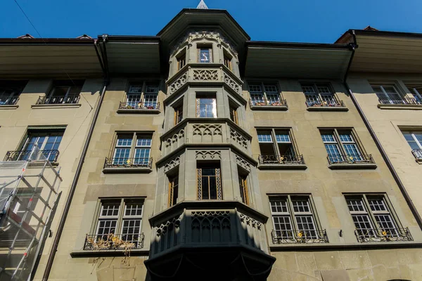 Bela Cidade Suíça Berna Arquitetura Paisagem Urbana Rua — Fotografia de Stock
