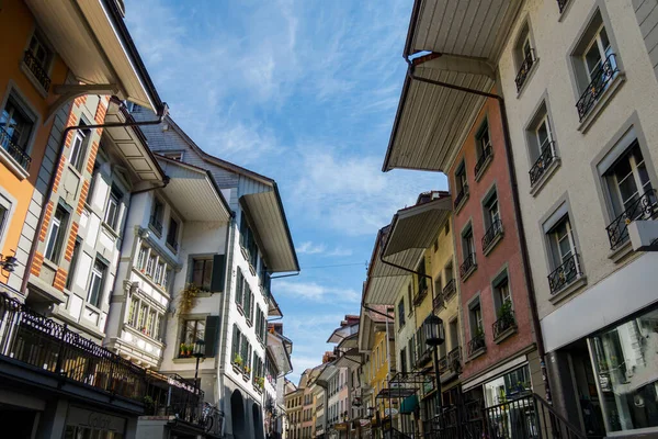 Město Thun Švýcarsko Starověká Architektura Krásná Scenérie — Stock fotografie