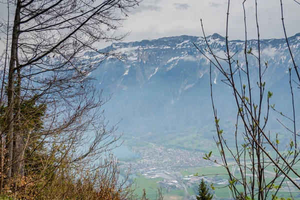 Incredible View Mount Harder Kulm Switzerland Breathtaking Landscapes — стоковое фото
