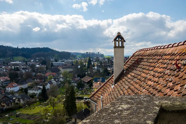 Comune Burgdorf Svizzera Castello Strade Della Città Antica — Foto Stock