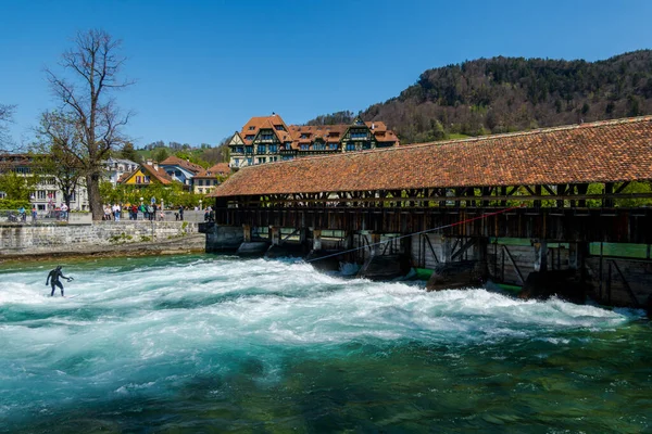 Beautiful Views City Thun River Switzerland — Stock Photo, Image