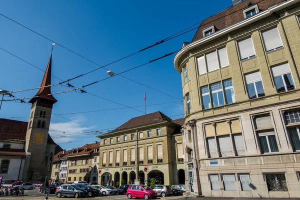 Otroligt Vacker Stad Freiburg Schweiz Arkitektur Och Panoraman — Stockfoto