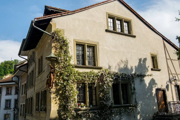 Increíble Hermosa Ciudad Friburgo Suiza Arquitectura Panoramas — Foto de Stock