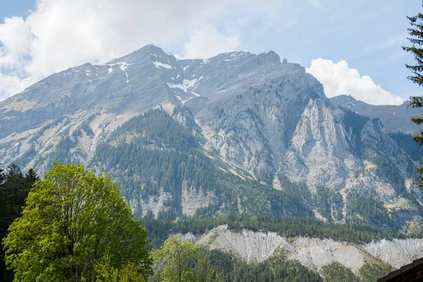 Великолепные Швейцарские Альпы Горные Вершины Озера Невероятный Горный Пейзаж — стоковое фото
