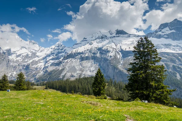 Los Magníficos Alpes Suizos Picos Montaña Lagos Increíble Paisaje Montaña — Foto de Stock