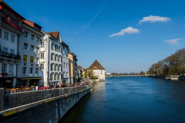 Bellissima Città Svizzera Soletta Architettura Strada Monumenti — Foto Stock