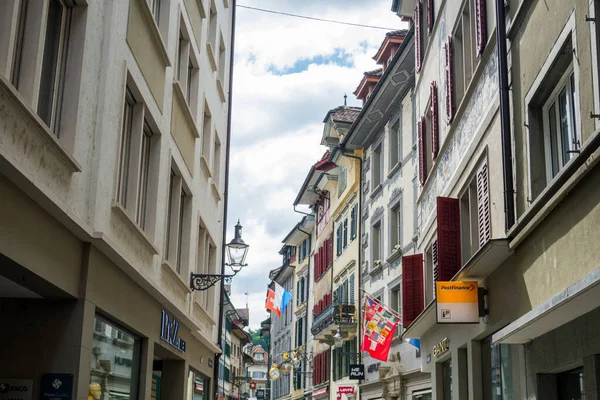 Die Wunderschöne Stadt Luzern Der Schweiz Stadtlandschaften Und Architektur — Stockfoto