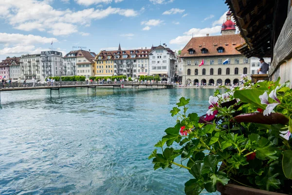 Bellissima Città Lucerna Svizzera Paesaggi Urbani Architettura — Foto Stock