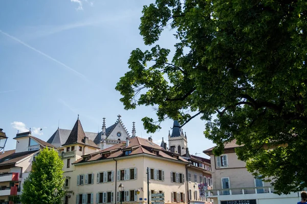 Krásné Francouzské Město Thonon Břehu Ženevského Jezera — Stock fotografie