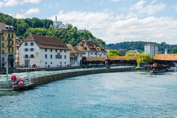 Красиве Місто Люцерн Швейцарії Цивільні Пейзажі Архітектура — стокове фото