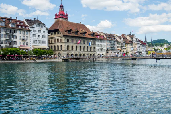 Красиве Місто Люцерн Швейцарії Цивільні Пейзажі Архітектура — стокове фото