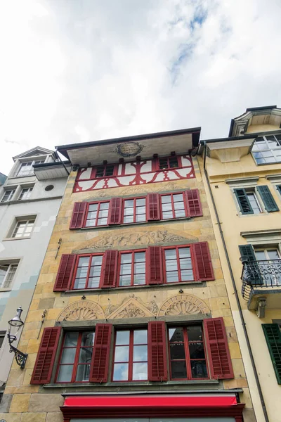 Bela Cidade Lucerna Suíça Cityscapes Arquitetura — Fotografia de Stock