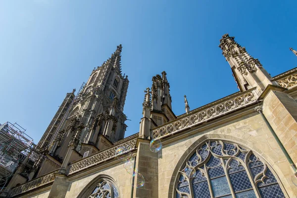 Der Prachtvolle Berner Dom Ein Schönes Bauwerk Gotischen Stil — Stockfoto