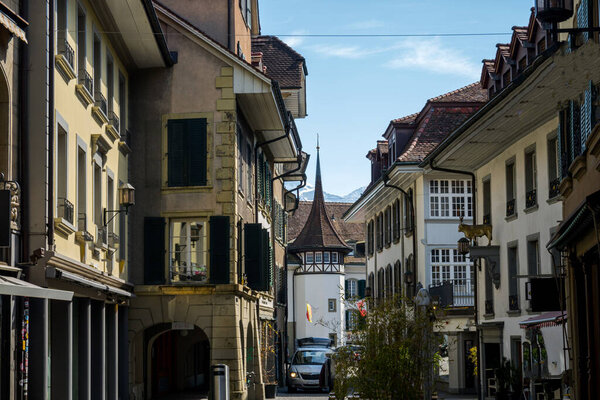 City of Thun, Switzerland. Ancient architecture and beautiful scenery