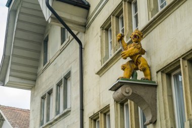 Muhteşem antik Burgdorf şehri. Antik evler ve sokaklar