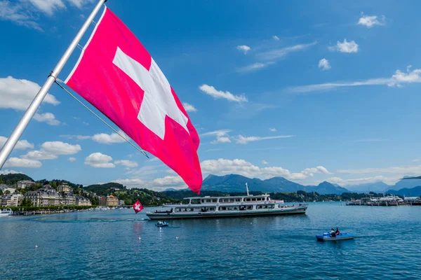 Прекрасный Город Люцерн Швейцарии Эскапады Архитектура — стоковое фото