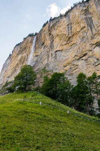 Beautiful alps and waterfalls in switzerland. Bernese Alps