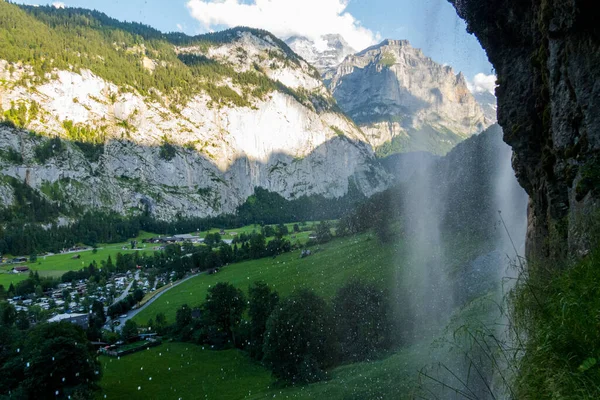 Beautiful Alps Waterfalls Switzerland Bernese Alps — 스톡 사진