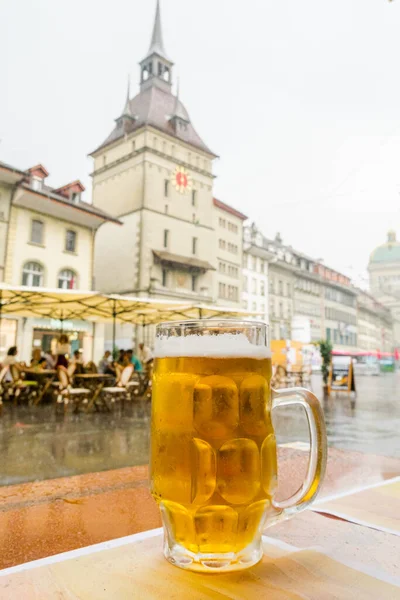 Yağmurlu Havada Muhteşem Bern Mimari Şehir Manzara — Stok fotoğraf