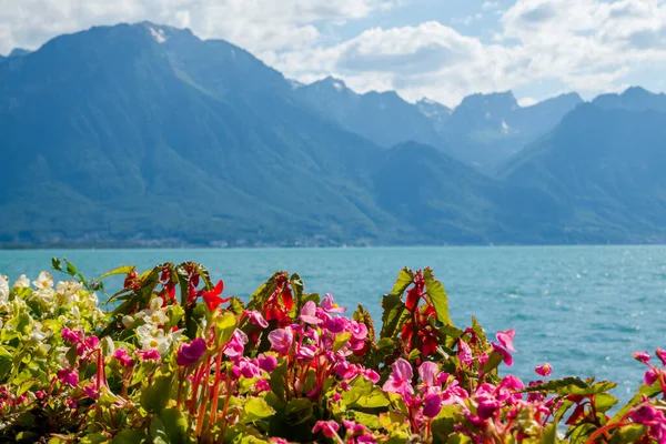 Lake Geneva Montreux Breathtaking View — Foto de Stock