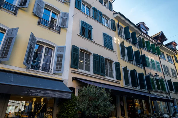 Switzerland Beautiful Swiss City Solothurn Street Architecture Sights — ストック写真