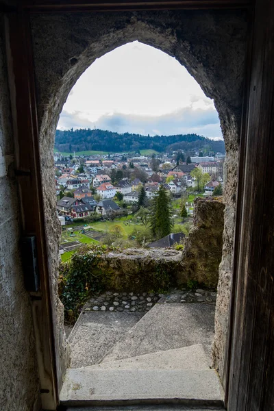 Switzerland City Burgdorf Switzerland Castle Streets Ancient City — Fotografia de Stock