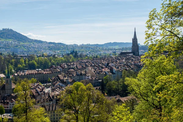 Magnifico Panorama Della Città Berna Primavera — Foto Stock