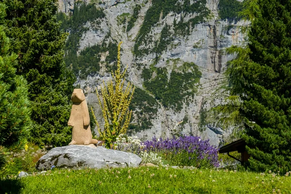 Beautiful alps and waterfalls in switzerland. Bernese Alps