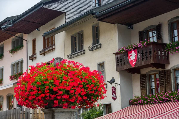 Beautiful Picturesque Town Gruyeres Switzerland Architecture Landscapes — ストック写真