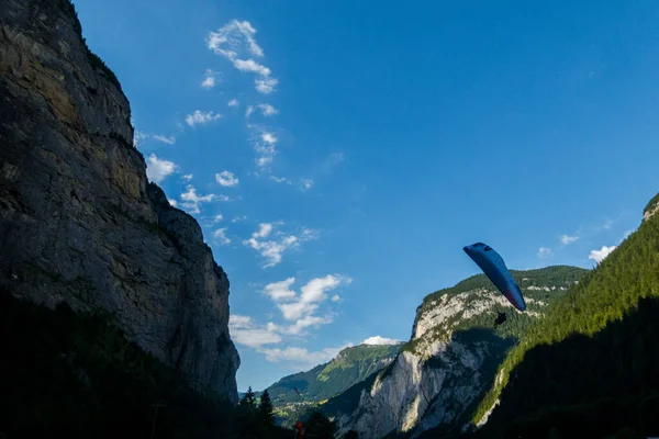 Beautiful alps and waterfalls in switzerland. Bernese Alps