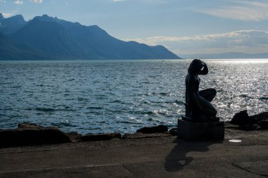 Lake Geneva near Montreux. breathtaking view