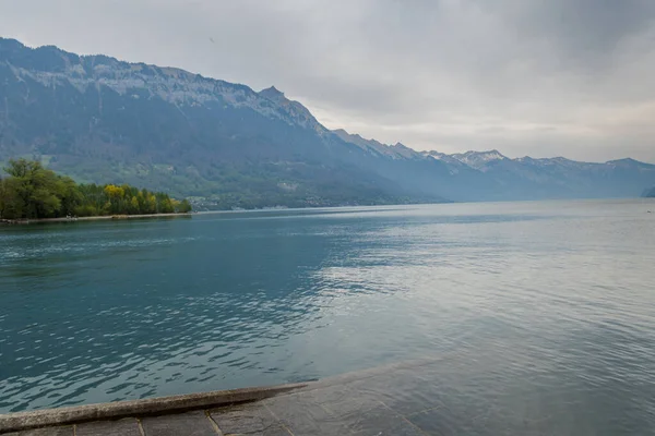 Bellissimo Paesaggio Sulle Rive Del Lago Brienne Calma Superficie Dell — Foto Stock
