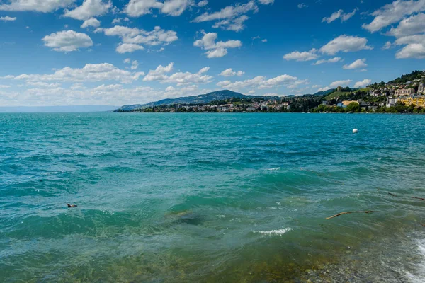 Lago Ginevra Vicino Montreux Vista Mozzafiato — Foto Stock